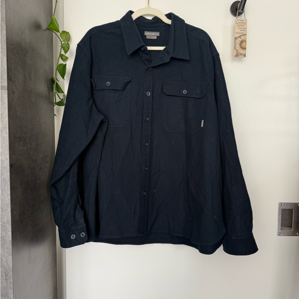 Eddie Bauer Men's Dark Blue Shirt Jacket - Picture 2 of 7